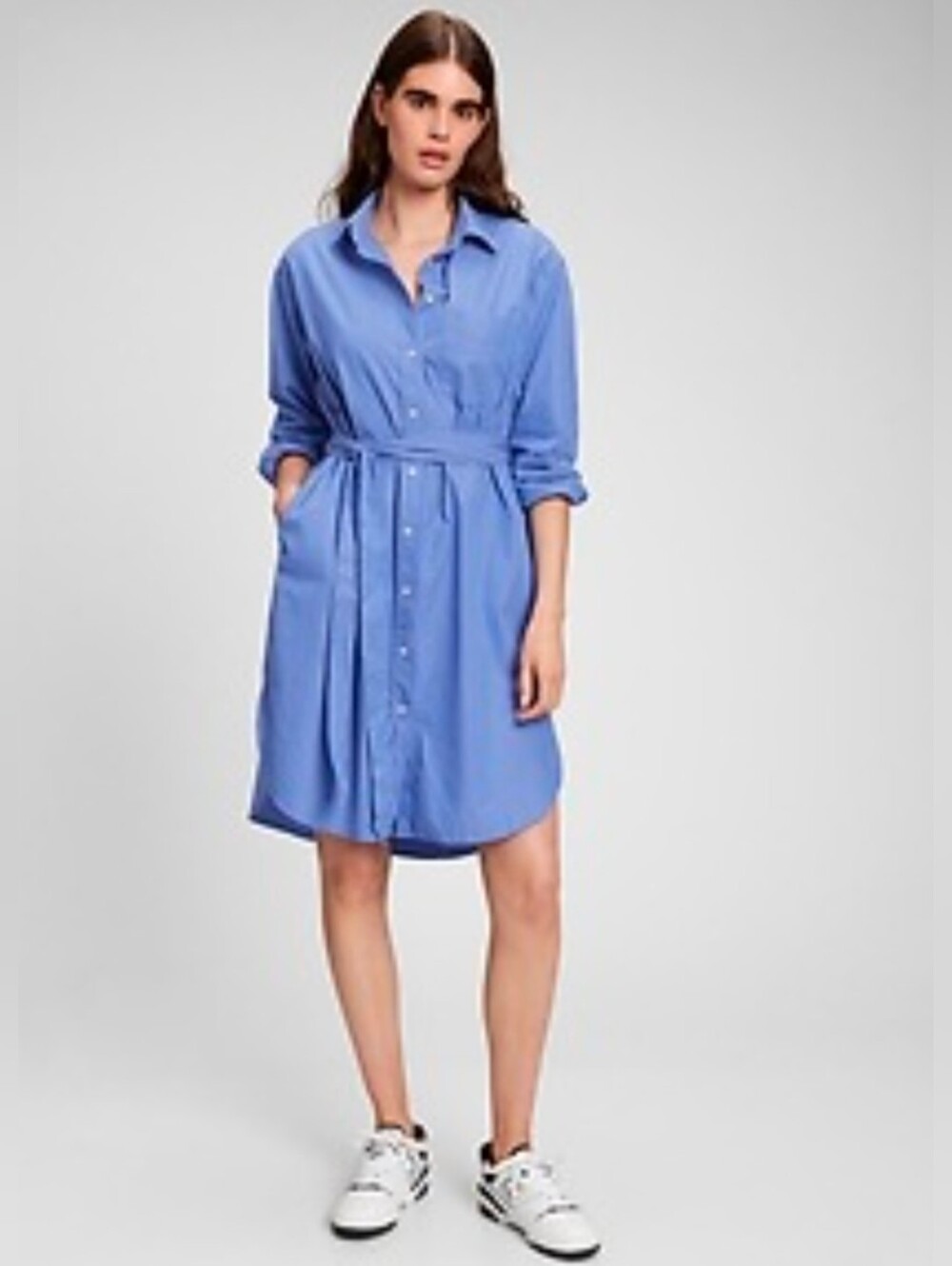 NWT GAP Blue Stripe Cotton Shirt Dress